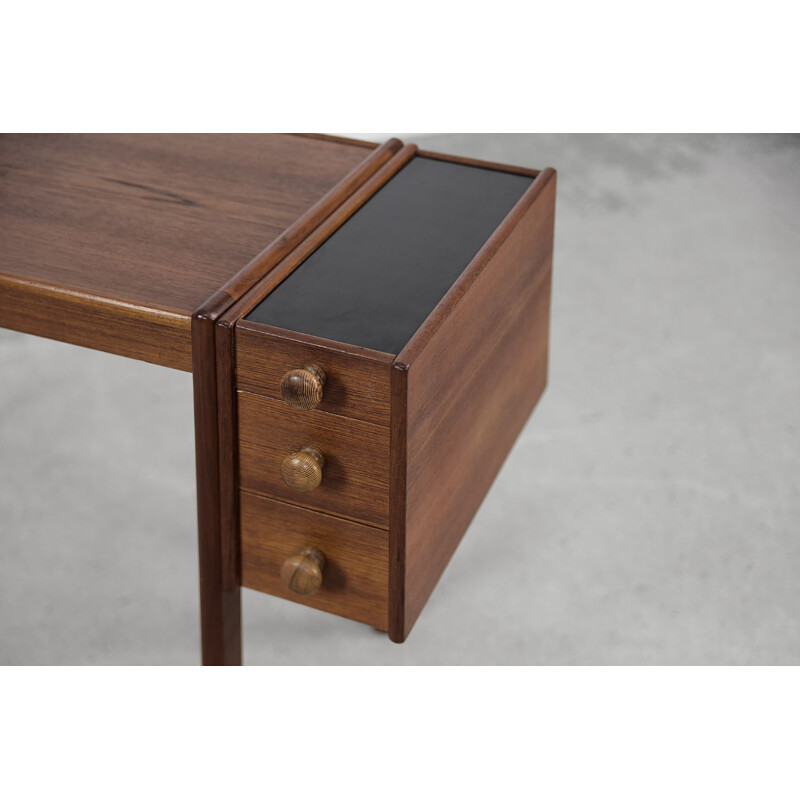 Vintage Scandinavian teak Lady desk with drawers, 1950s