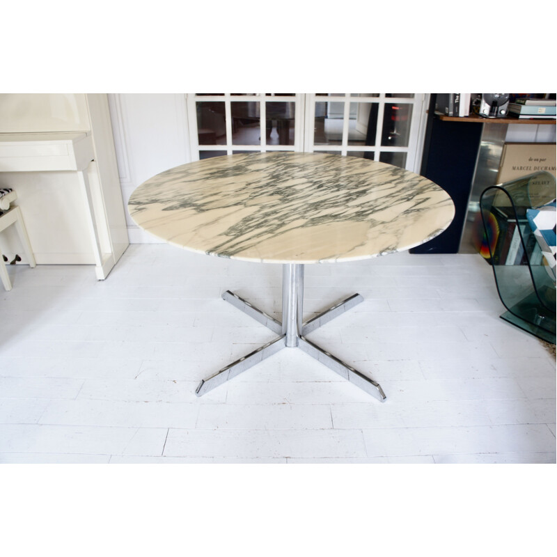 Vintage marble table by Florence Knoll for Roche Bobois, 1970
