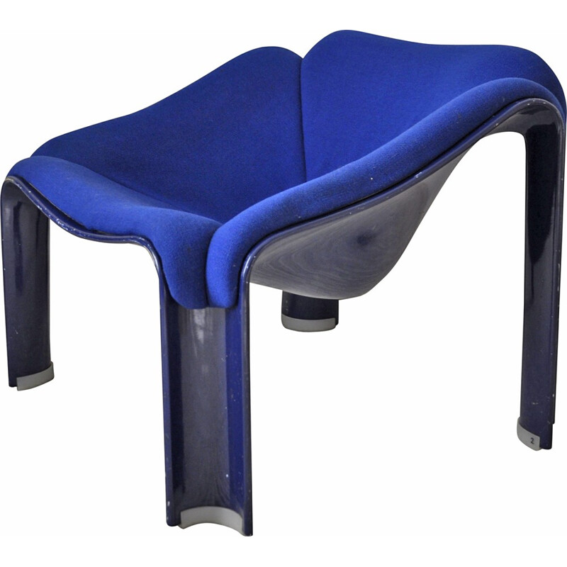 Artifort armchair "F300" in blue fabric, Pierre PAULIN - 1960s