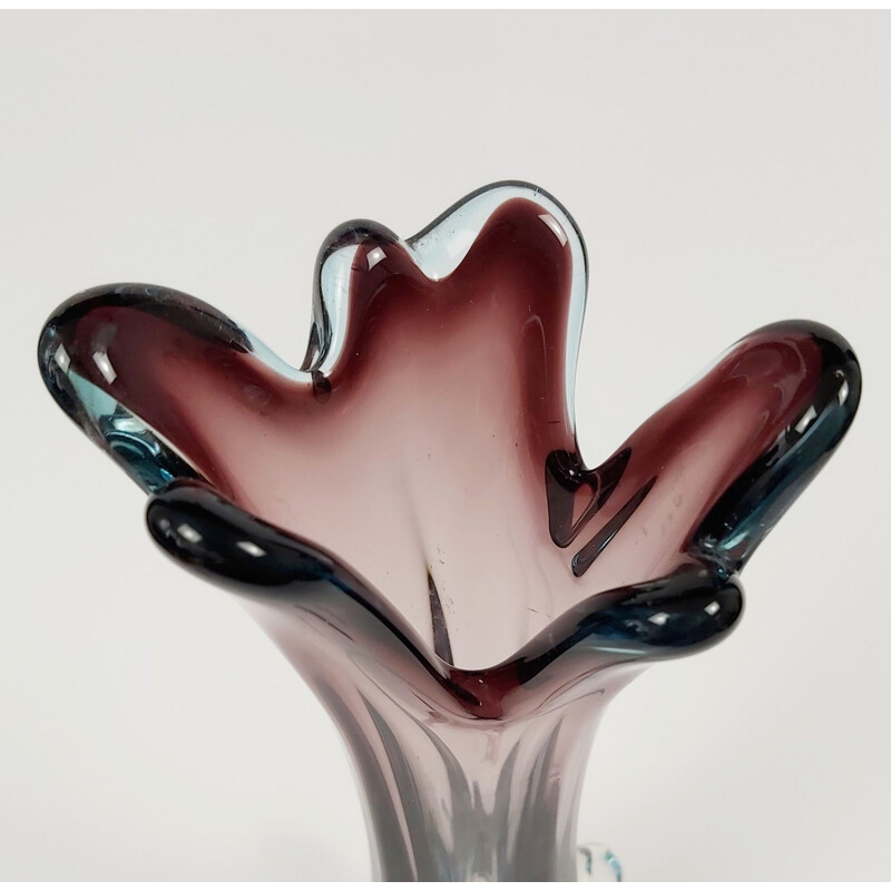 Mid-century Murano glass vase by Fratelli Toso, Italy 1950s