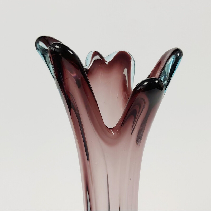 Mid-century Murano glass vase by Fratelli Toso, Italy 1950s