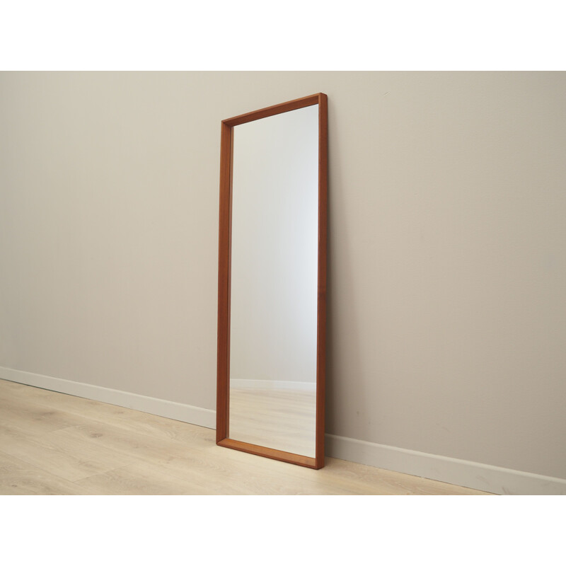 Vintage teak mirror by Tw Spejlet, Denmark 1960