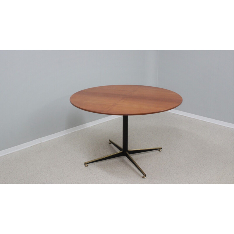 Mid century teak round dining table, 1950s