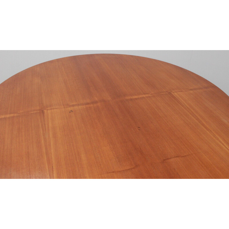 Mid century teak round dining table, 1950s