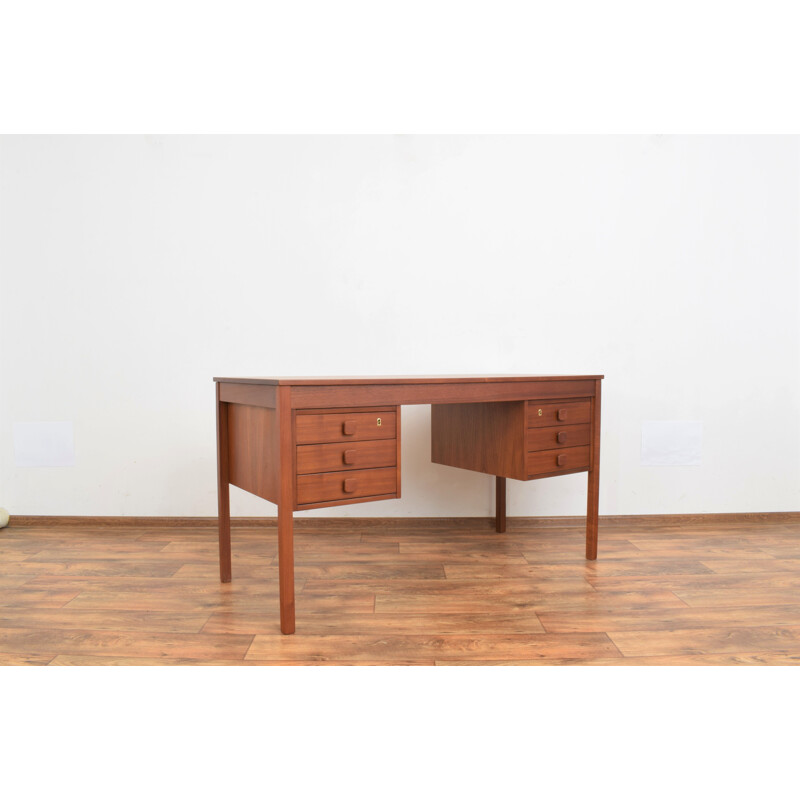 Mid-century Danish teak desk by Domino Møbler, 1960s