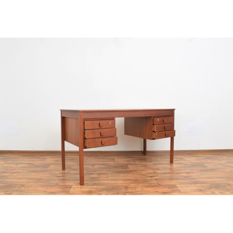 Mid-century Danish teak desk by Domino Møbler, 1960s