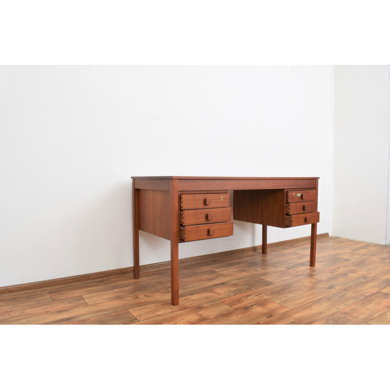 Mid-century Danish teak desk by Domino Møbler, 1960s