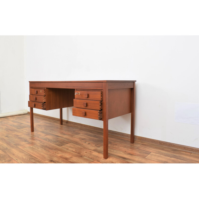 Bureau danois vintage en teck par Domino Møbler, 1960