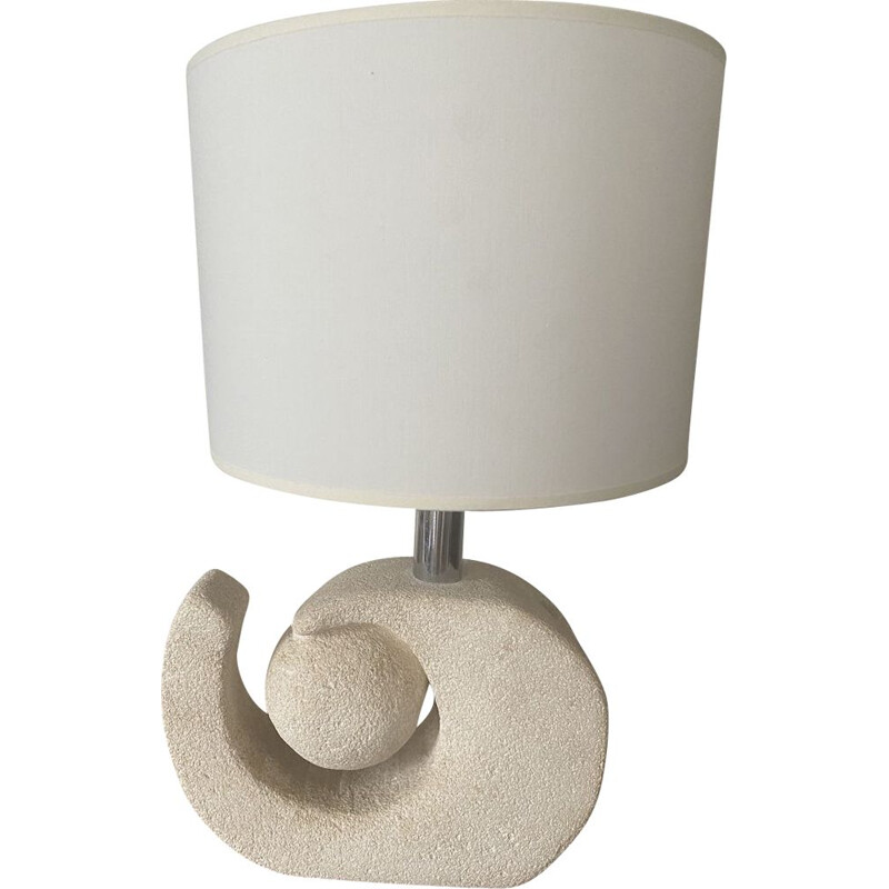 Lampe vintage en pierre du Gard Albert Tormos, 1970