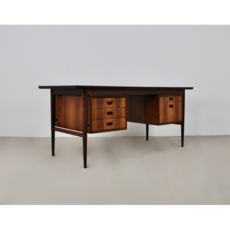 Vintage wooden desk by Oswald Vermaercke for V form, 1960s
