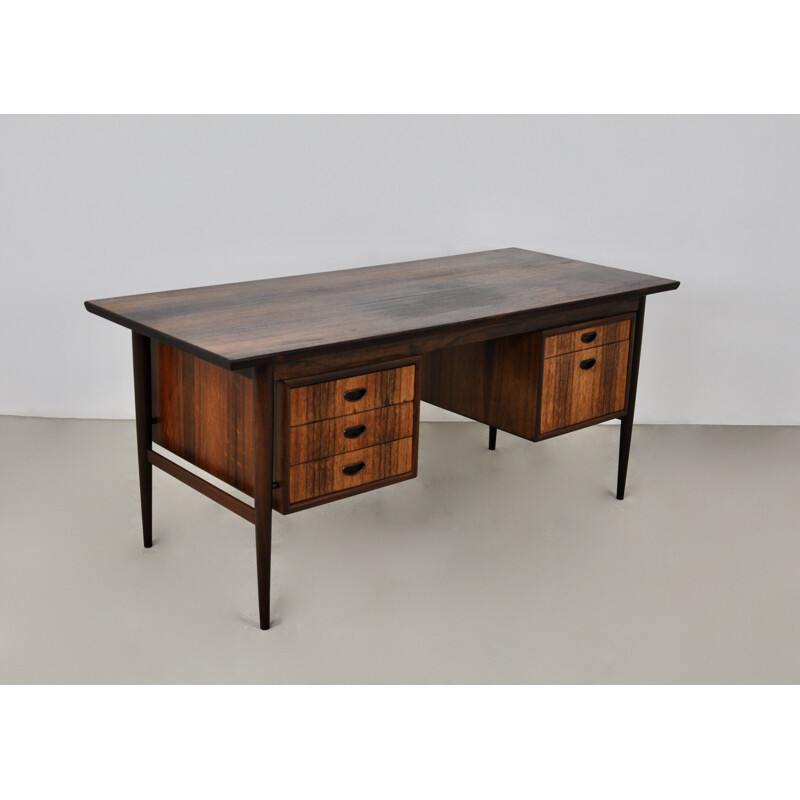 Vintage wooden desk by Oswald Vermaercke for V form, 1960s