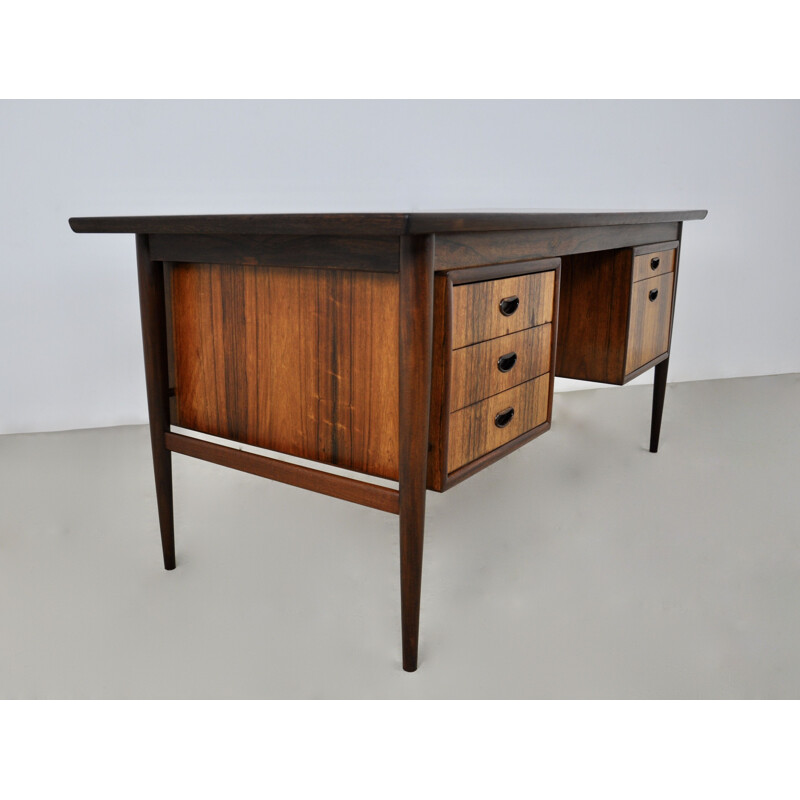 Vintage wooden desk by Oswald Vermaercke for V form, 1960s