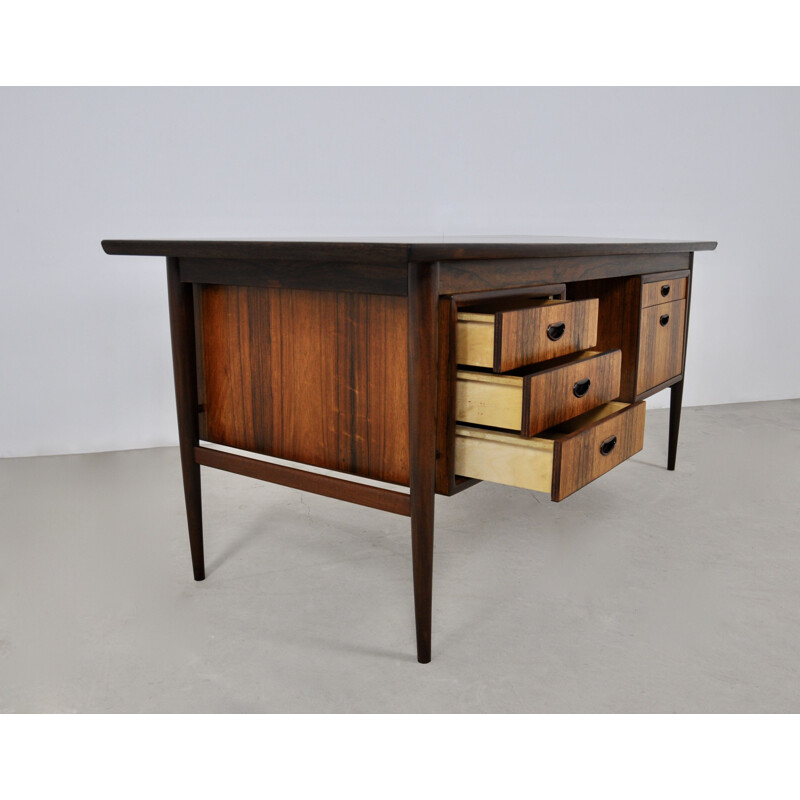 Vintage wooden desk by Oswald Vermaercke for V form, 1960s