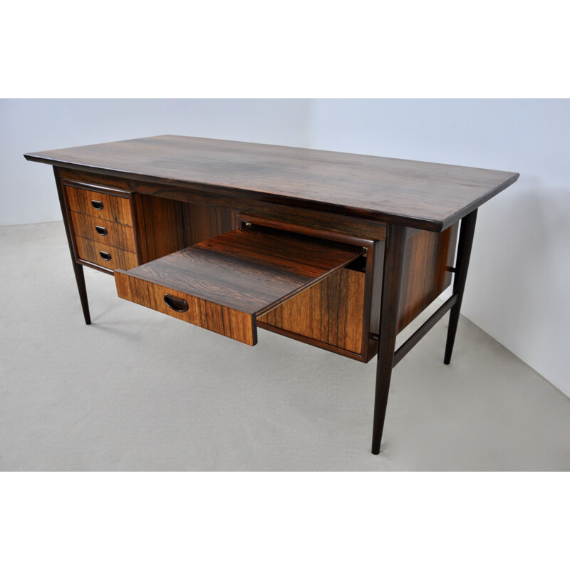 Vintage wooden desk by Oswald Vermaercke for V form, 1960s