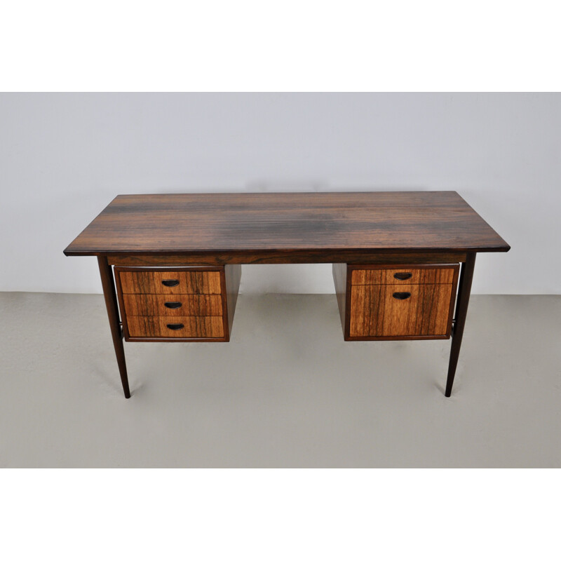 Vintage wooden desk by Oswald Vermaercke for V form, 1960s