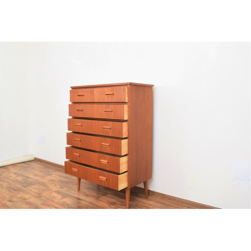 Mid-century Norwegian teak chest of drawers, 1960s