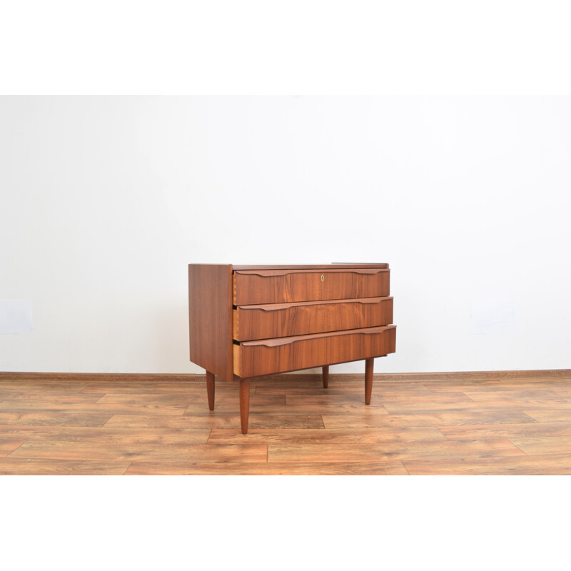 Mid-century Danish teak chest of 3 drawers, 1960s