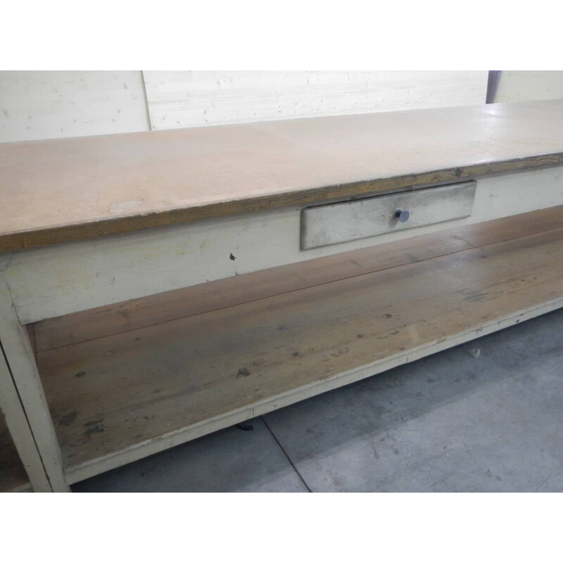 Mesa industrial vintage de madera