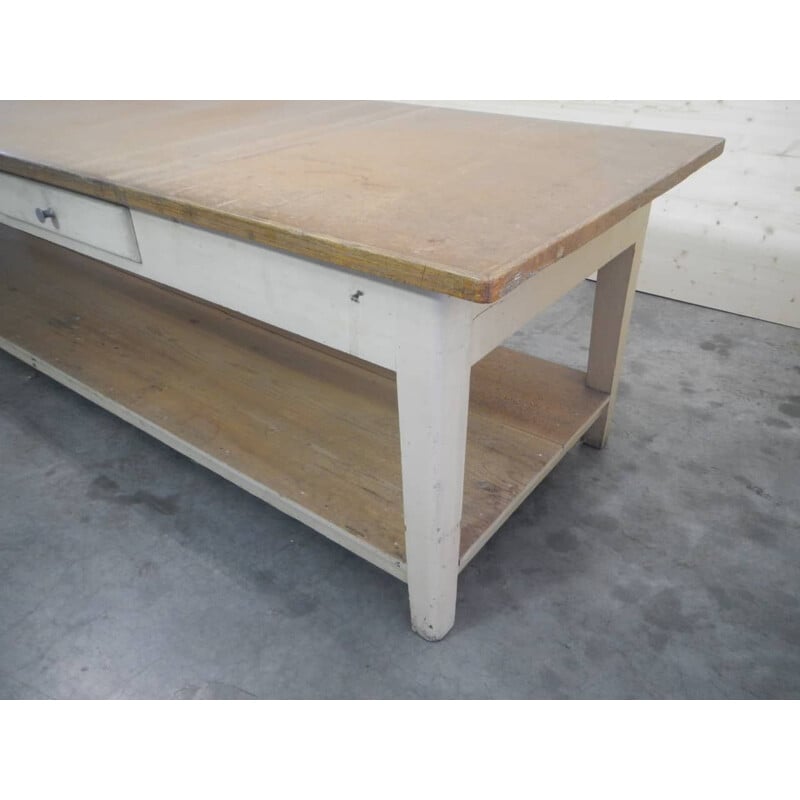 Tavolo industriale vintage in legno