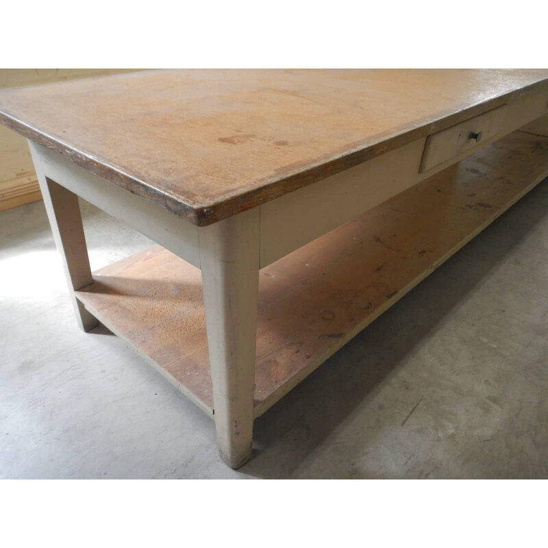 Vintage industrial wood table
