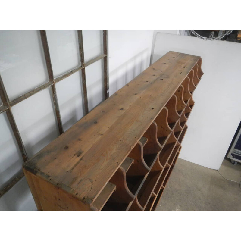 Vintage wood shoemaker shelf
