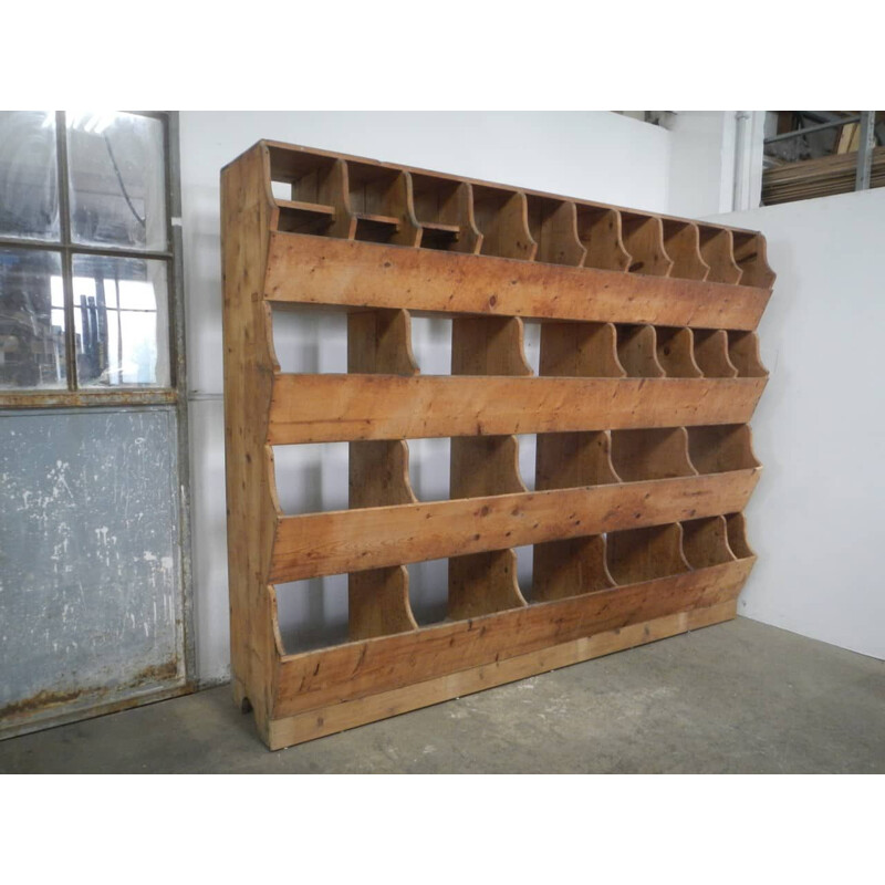 Vintage wood shoemaker shelf