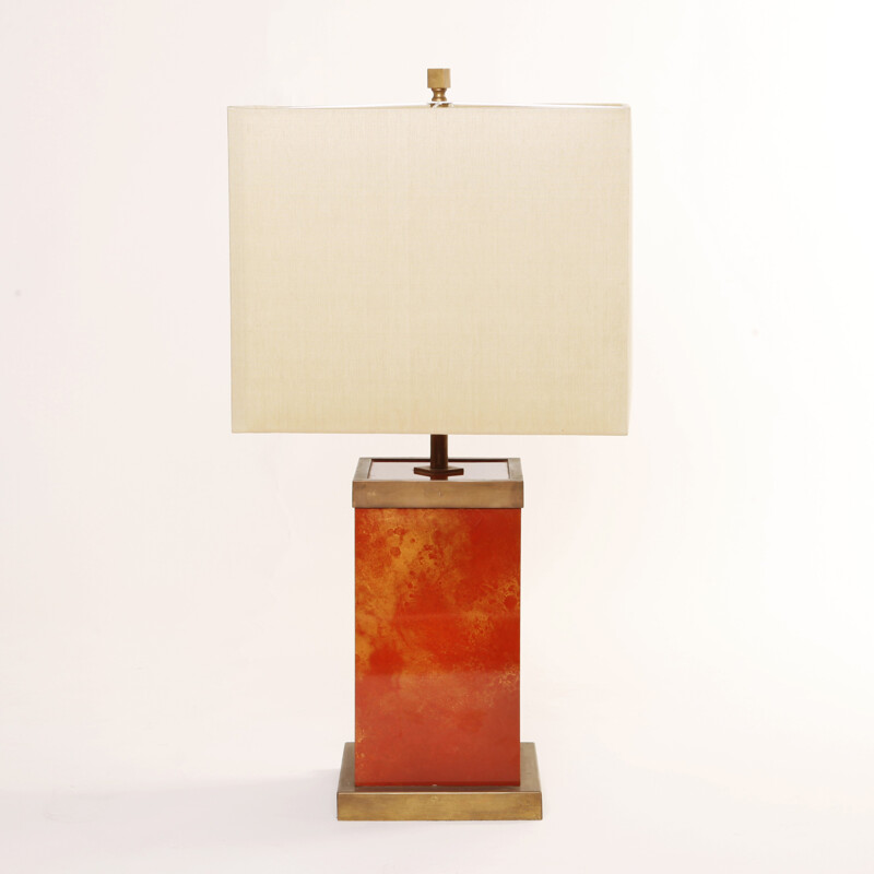 Lampe de table en laiton laqué, Romeo REGA - 1970