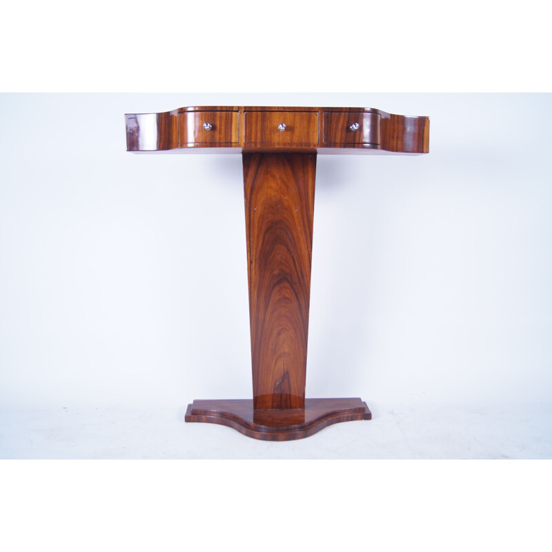 Vintage wall table in laquered rosewood, Netherlands 1970s