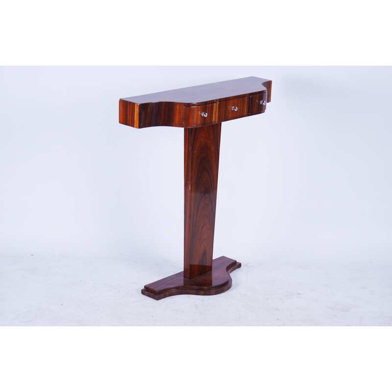 Vintage wall table in laquered rosewood, Netherlands 1970s