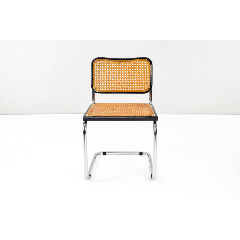 Set of 6 mid-century B32 Cesca chairs by Marcel Breuer, Italy 1970s