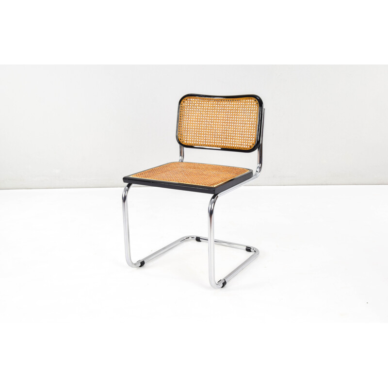 Set of 6 mid-century B32 Cesca chairs by Marcel Breuer, Italy 1970s