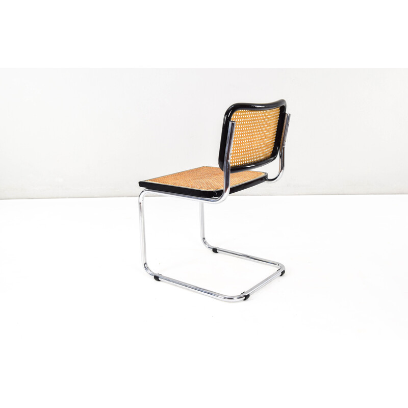 Set of 6 mid-century B32 Cesca chairs by Marcel Breuer, Italy 1970s