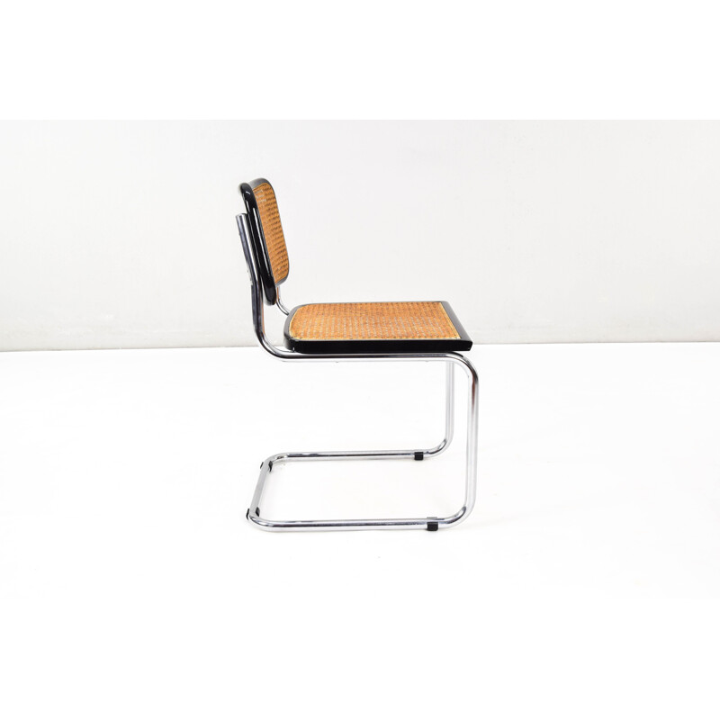 Set of 6 mid-century B32 Cesca chairs by Marcel Breuer, Italy 1970s