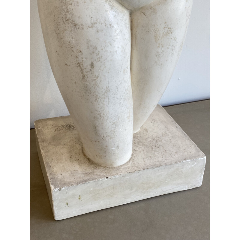 Busto in gesso d'epoca realizzato dal laboratorio di modellatura del Louvre
