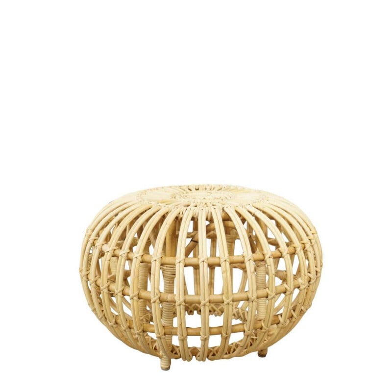 Vintage rotan voetenbank van Franco Albini, 1950