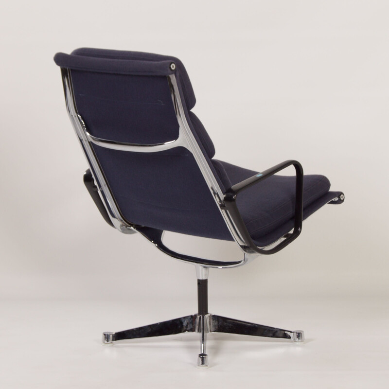 Vintage blue Ea116 Soft Pad armchair by Charles & Ray Eames for Herman Miller, 1970s