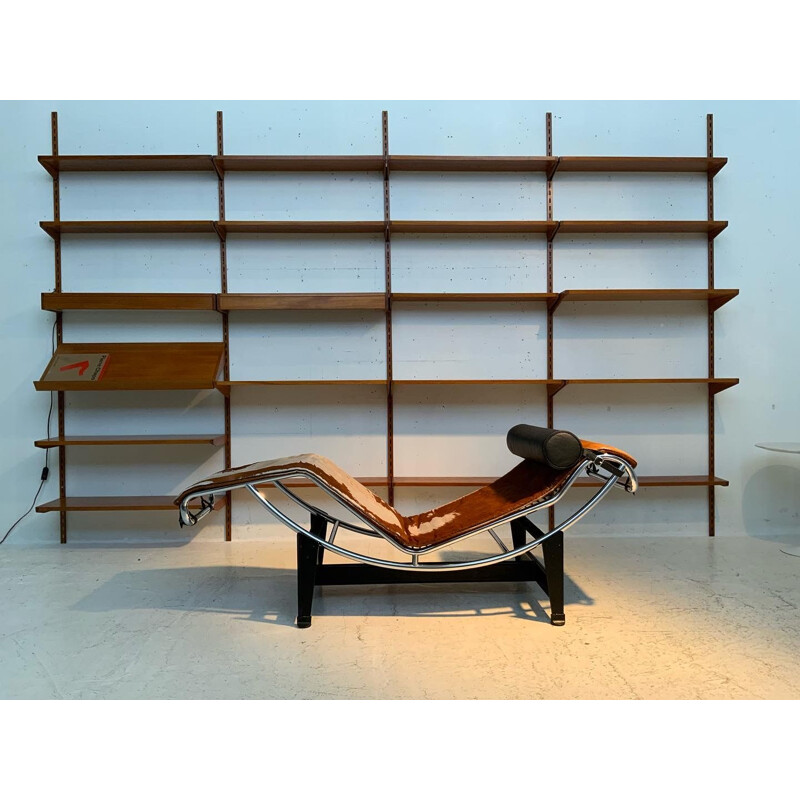 Fauteuil lounge Lc 4 vintage par Charlotte Perriand Jeanneret et Le Corbusier