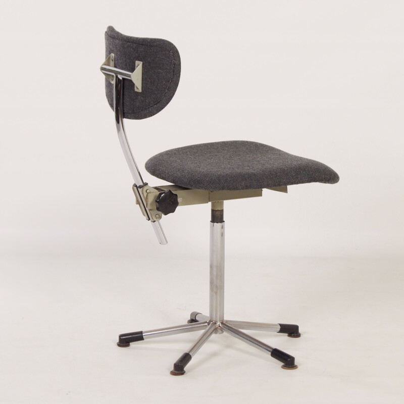 Vintage grey desk chair 2311 by Toon De Wit for Gebr., 1960s