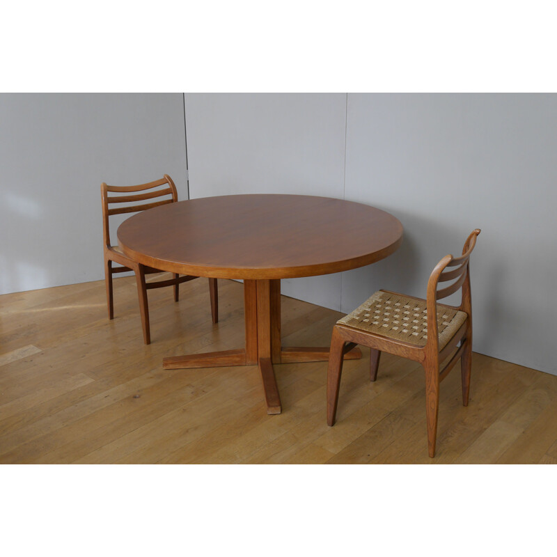 Scandinavian vintage teak table by John Mortensen for Heltborg, Denmark 1960s