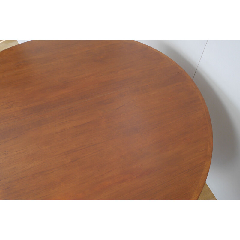 Scandinavian vintage teak table by John Mortensen for Heltborg, Denmark 1960s