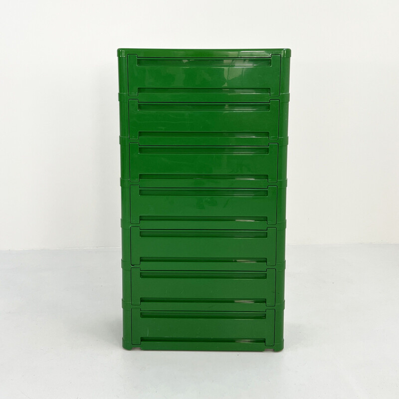 Vintage green chest of drawers Model 4964 by Olaf Von Bohr for Kartell, 1970s