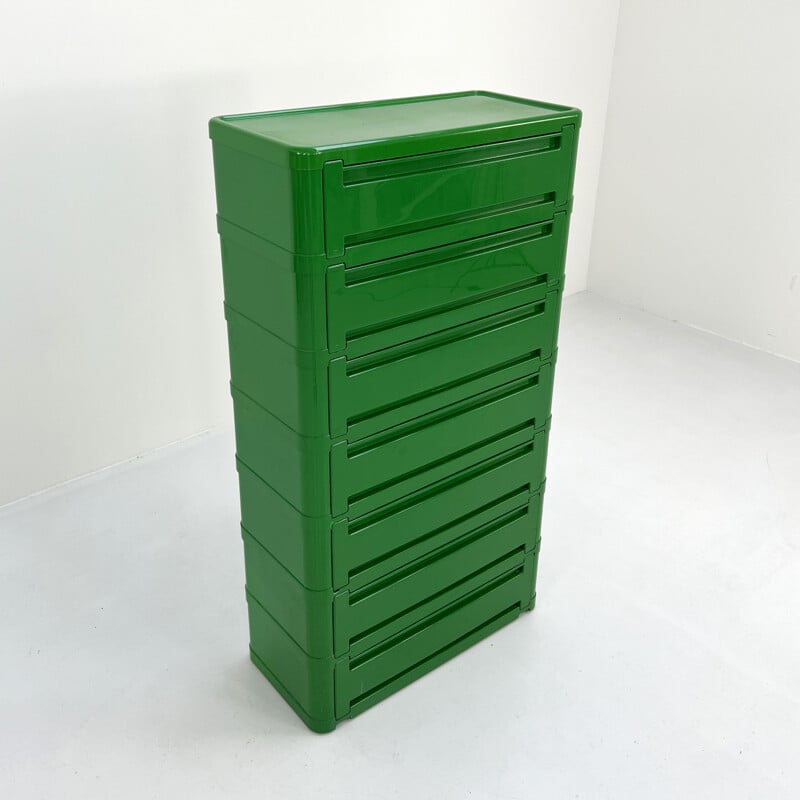 Vintage green chest of drawers Model 4964 by Olaf Von Bohr for Kartell, 1970s