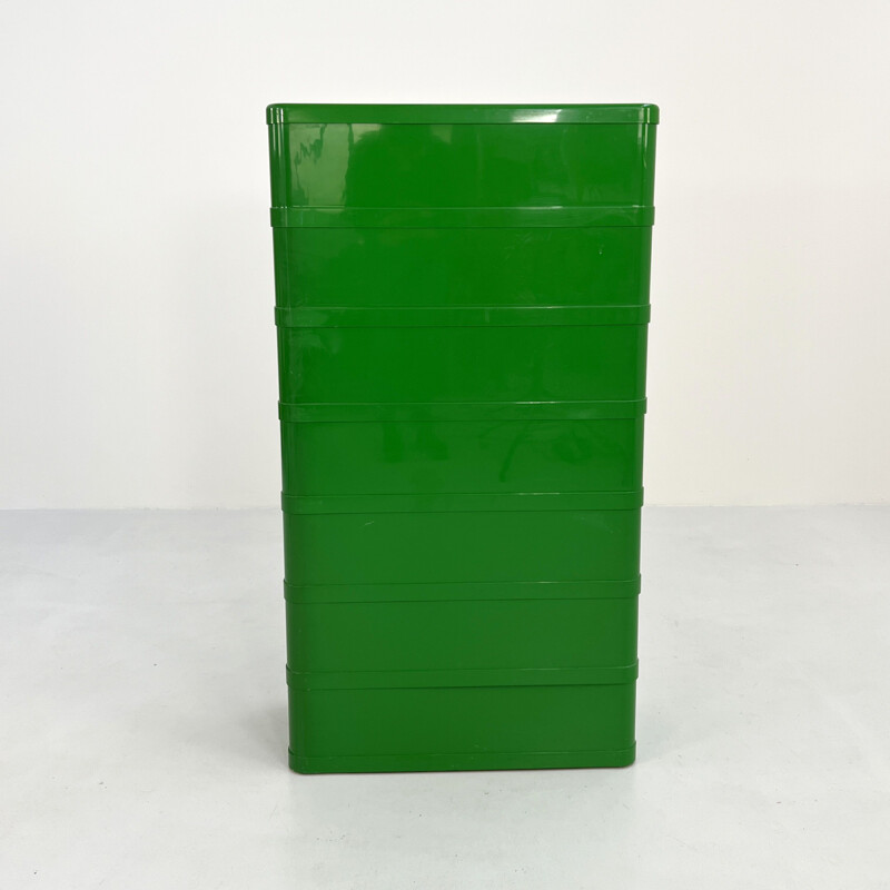 Vintage green chest of drawers Model 4964 by Olaf Von Bohr for Kartell, 1970s