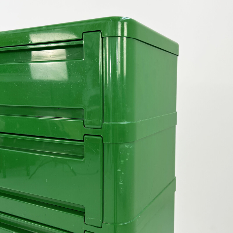 Vintage green chest of drawers Model 4964 by Olaf Von Bohr for Kartell, 1970s