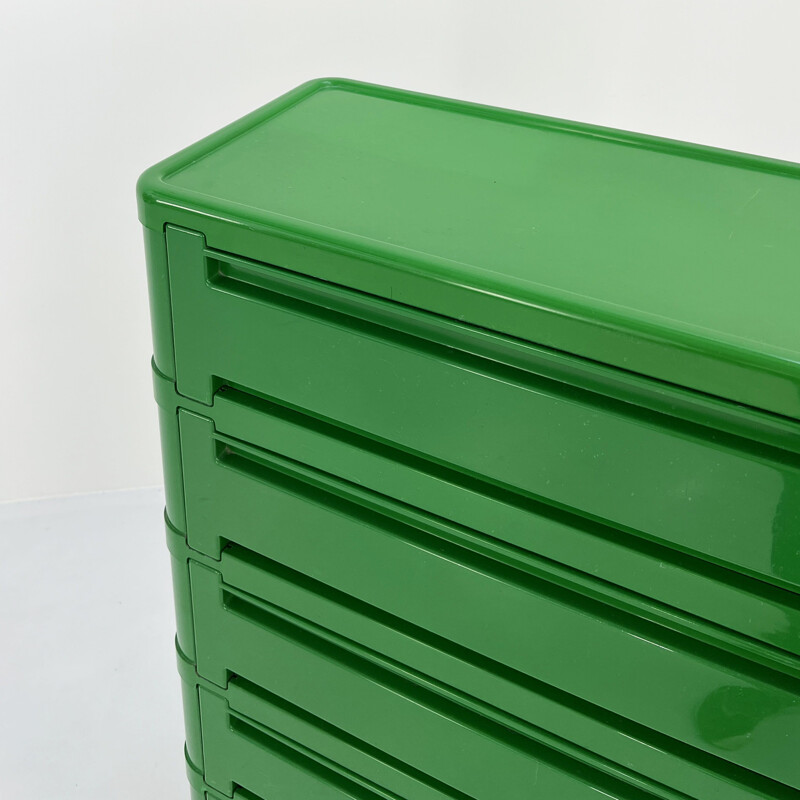 Vintage green chest of drawers Model 4964 by Olaf Von Bohr for Kartell, 1970s