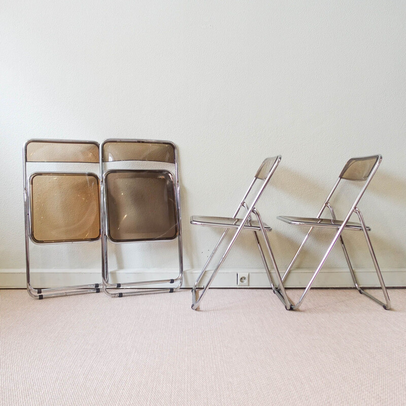 Ensemble de 4 chaises style Plia,, Italië 1970