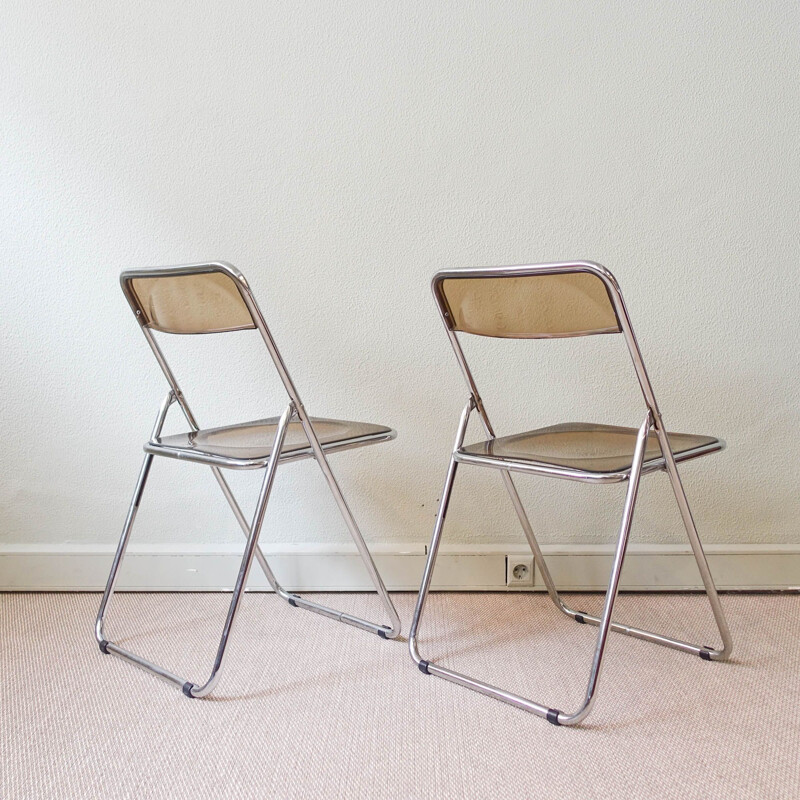 Conjunto de 4 sillas, style Plia, Italia 1970