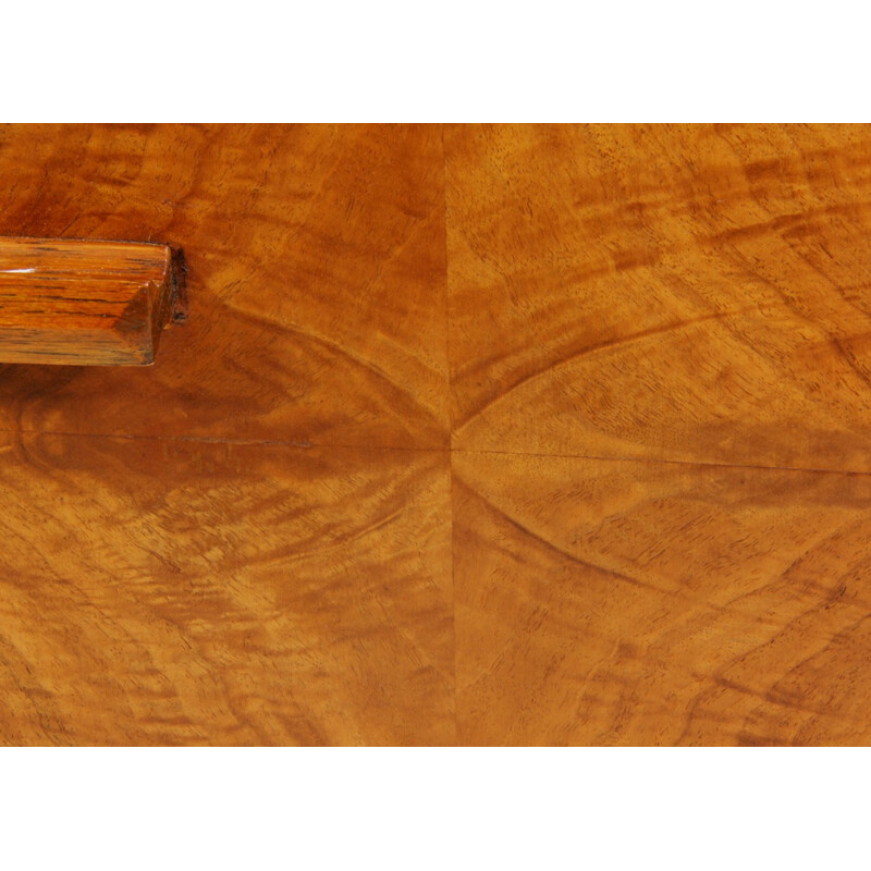 Small English bedside cabinet in walnut - 1930s