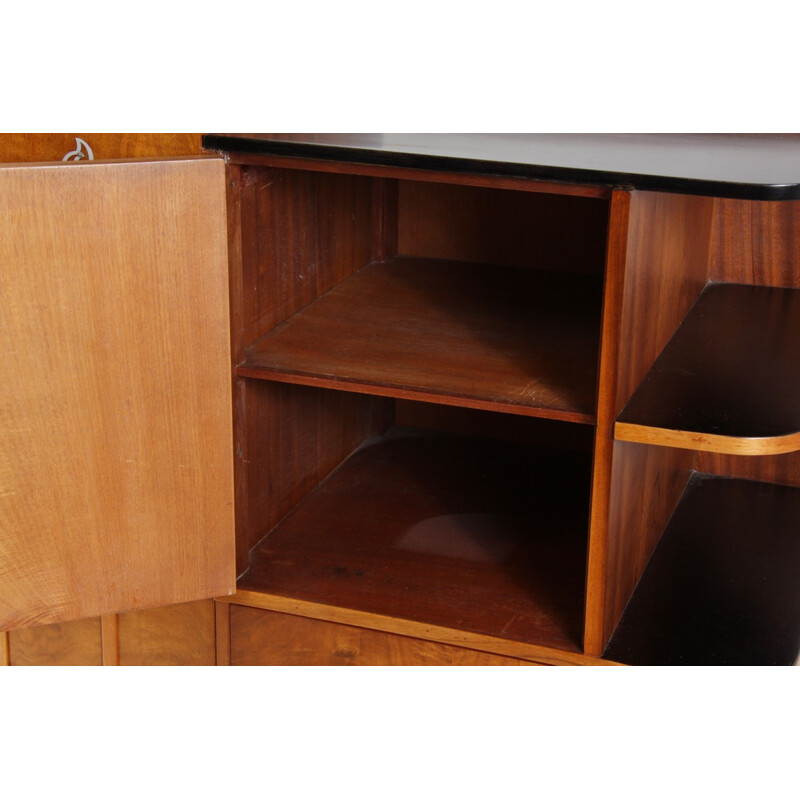 Large English cabinet in walnut - 1930s