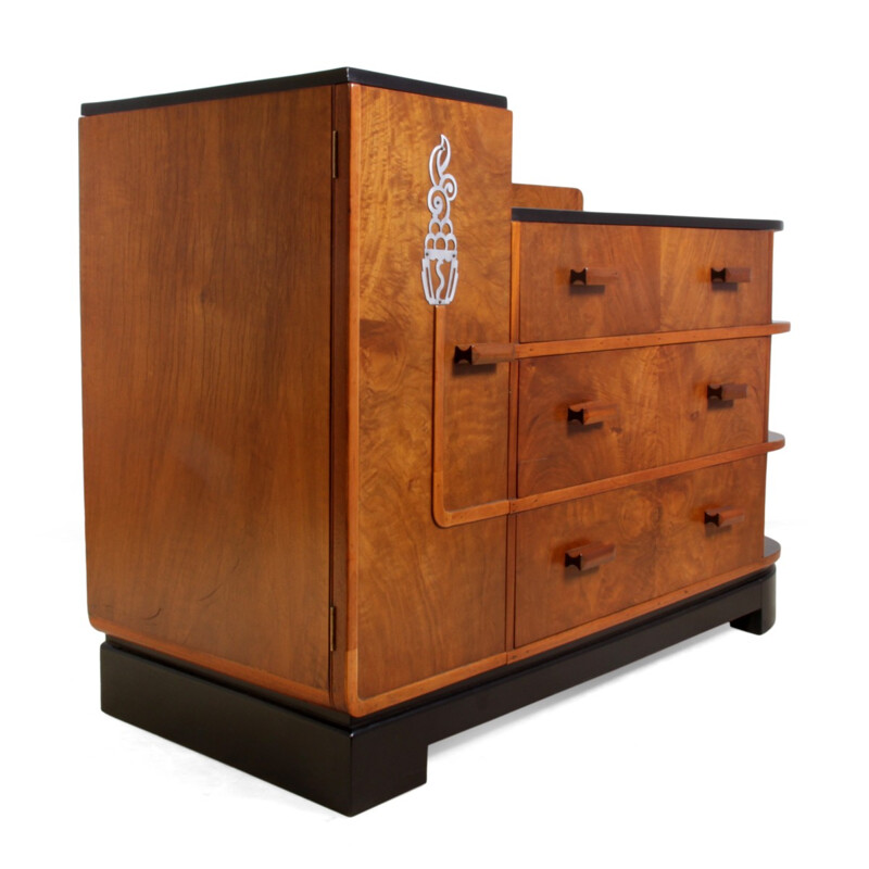 English chest of drawers in walnut - 1930s
